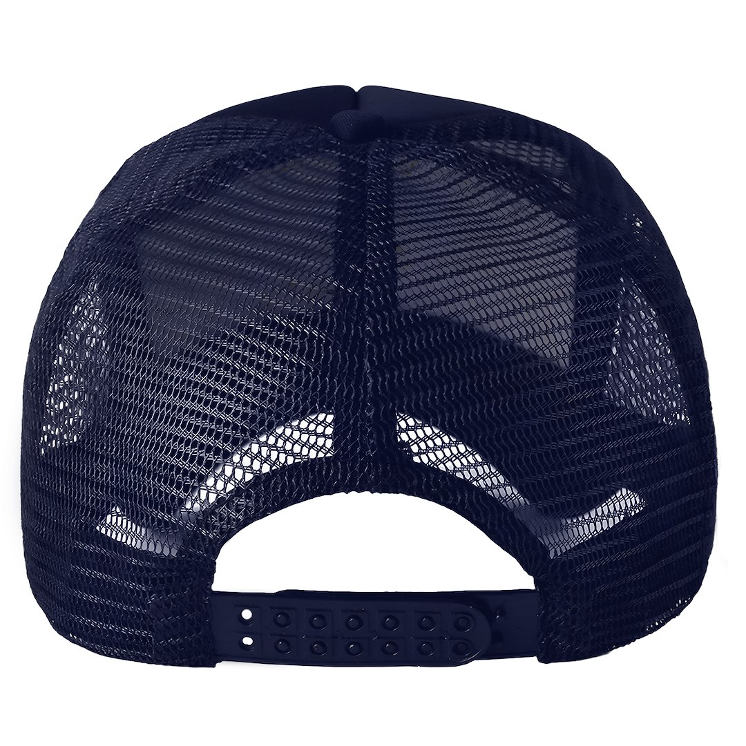 Cap with mesh back panels for sublimation