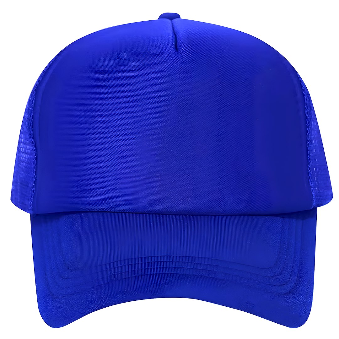 Cap with mesh back panels for sublimation