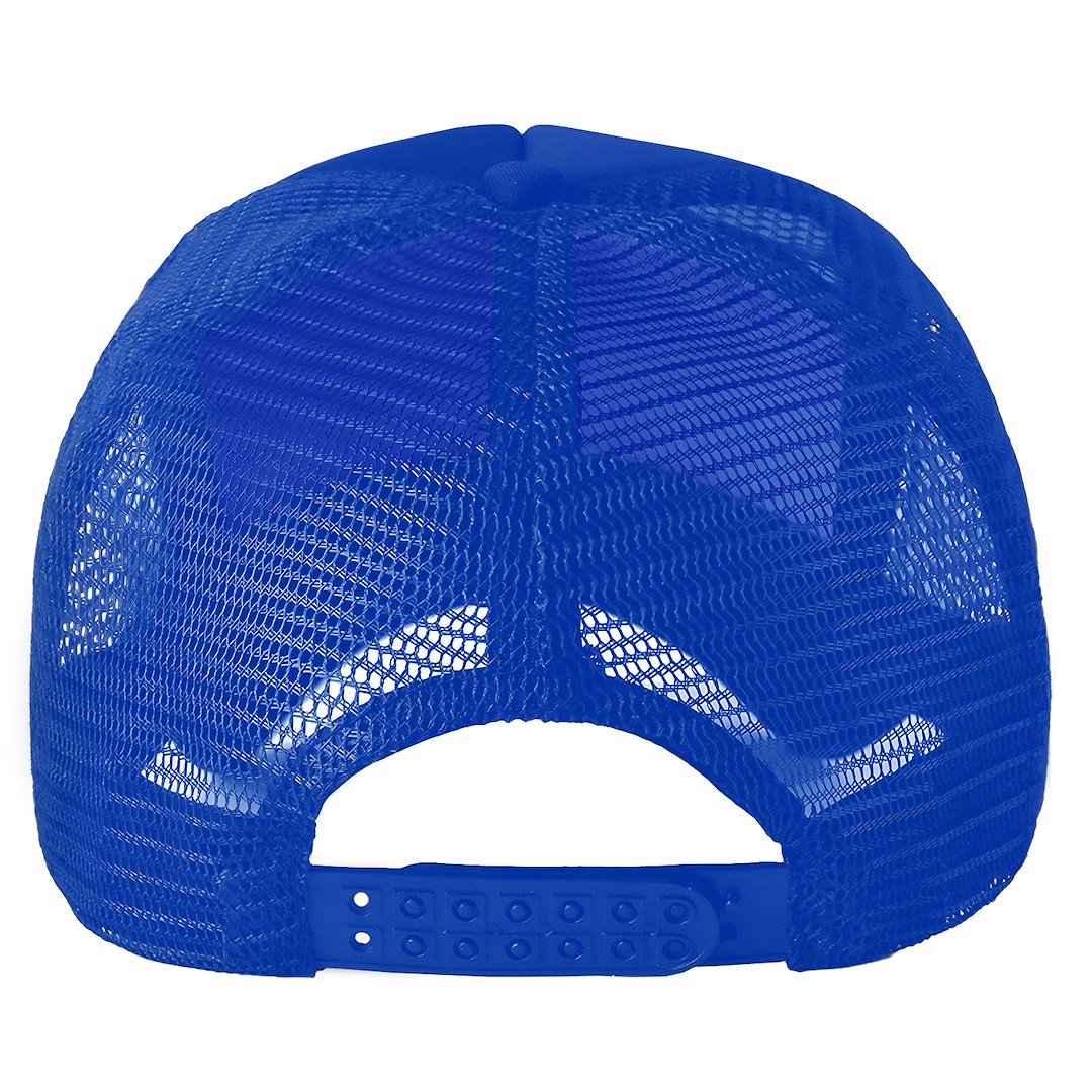 Cap with mesh back panels for sublimation