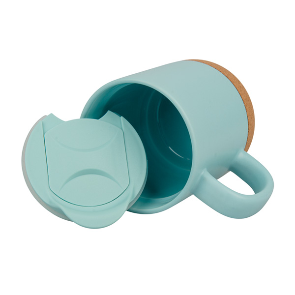 Coloured Sublimation Mug with Lid and Cork Base