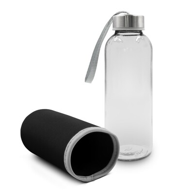 Glass bottle with a cover