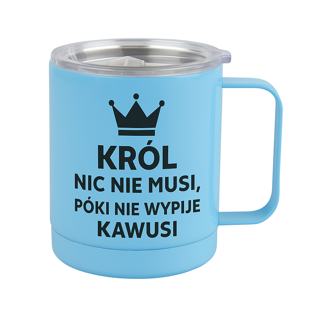 Metal thermal mug for sublimation - colorful with lid