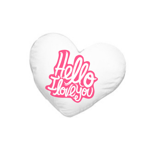 Heart cushion cover for sublimation printout with zip - 10 pieces