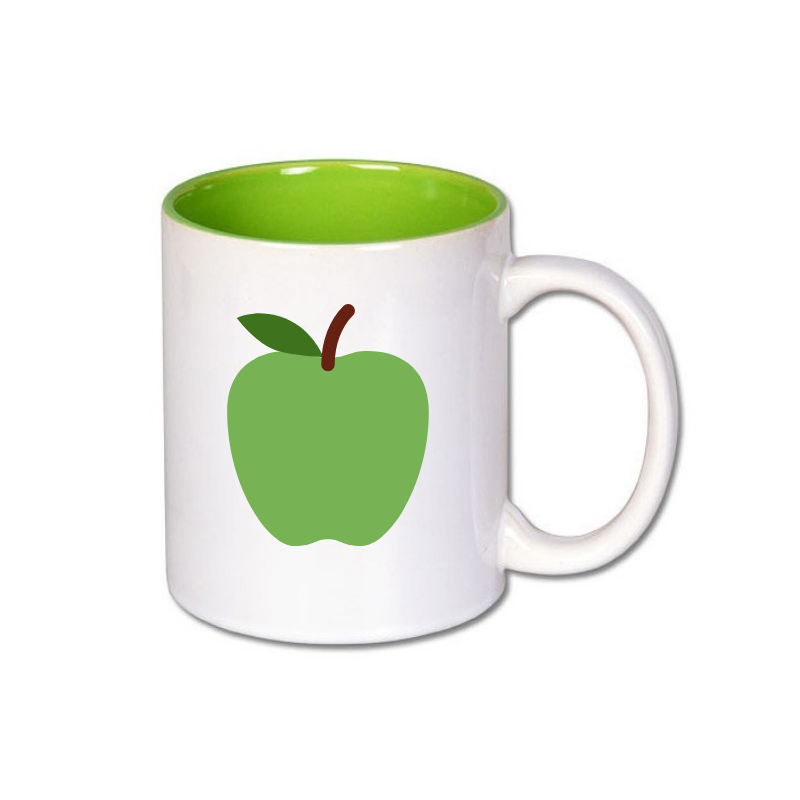 Inside color outside white sublimation mug