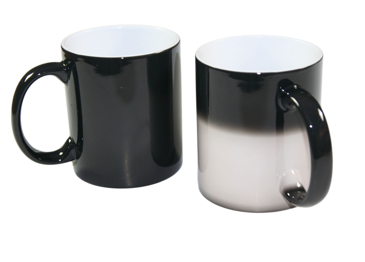 Color changing sublimation mug with color inside