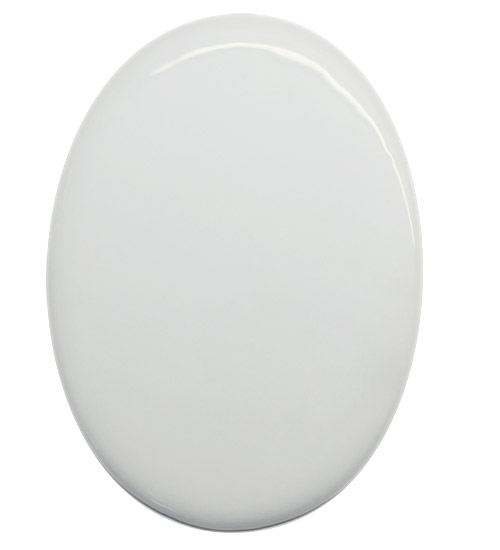 Ceramic white oval tile for sublimation outprint