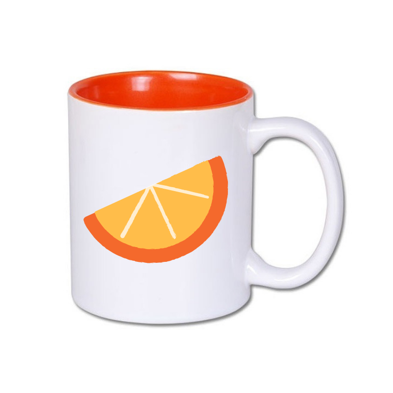 Inside color outside white sublimation mug