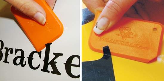 Plastic scraper Blade Orange
