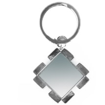 Metal square keychain for sublimation