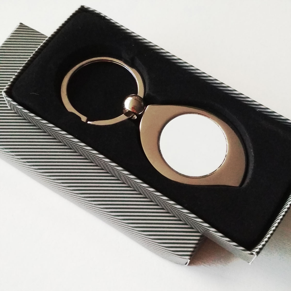 Metal keyring for sublimation with coin