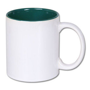 Inside color outside white sublimation mug