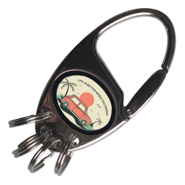 Keychain snaphook for sublimation and engraving overprint (TE-0521)