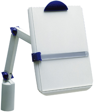 Universal Copy Holder with Extended Swivel Arm and Clamp