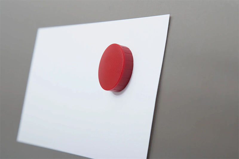 Circle magnets - red (diameter 24 mm) 10 pcs. (BG-0557)