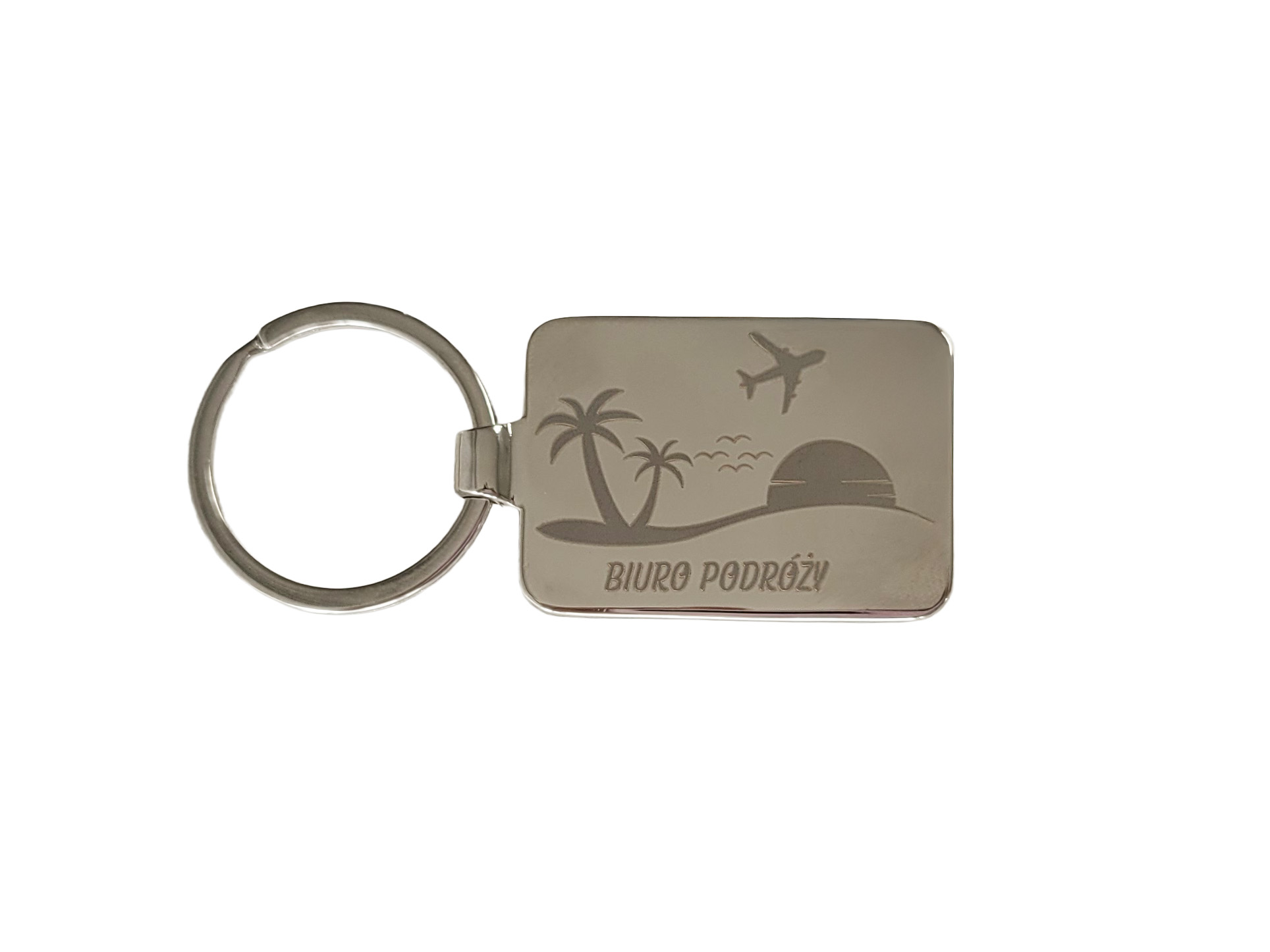 Metal, rectangle keyring for sublimation and engraving