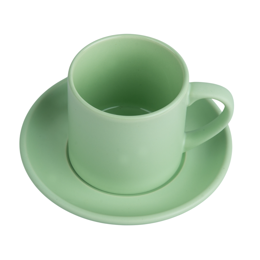 Sublimation Cup with Saucer - Set 6 pcs