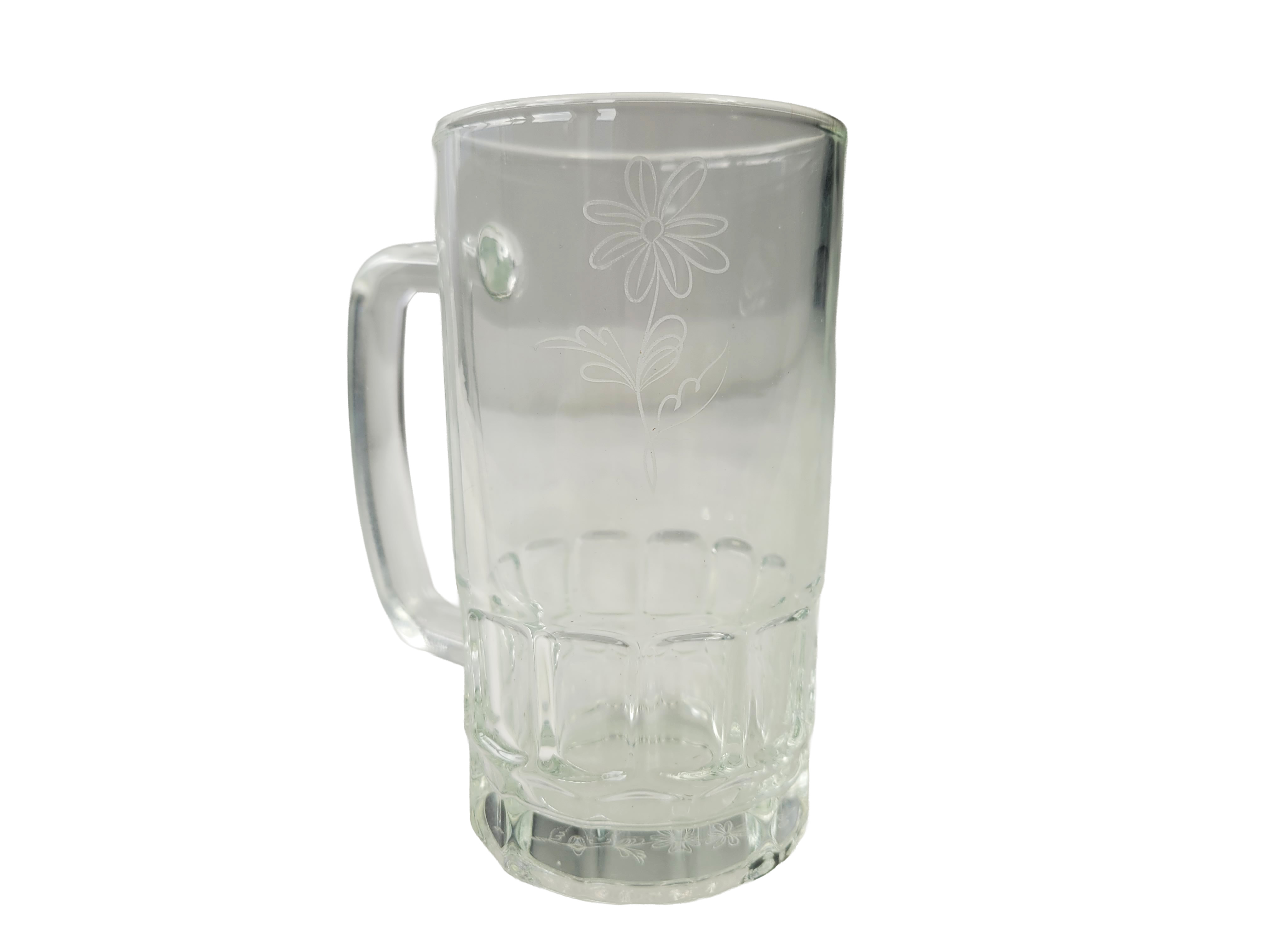 Glass stein for sublimation and engraving
