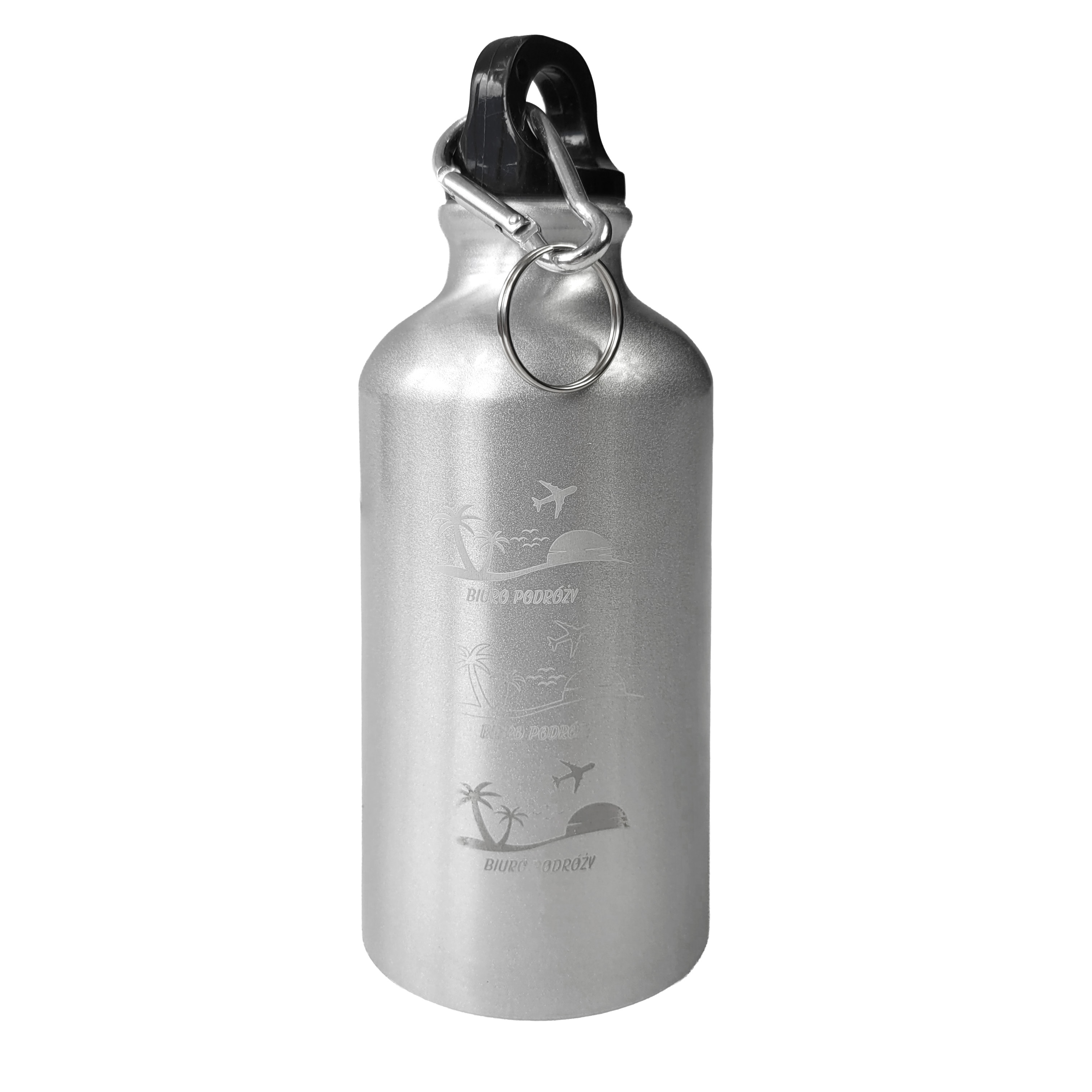 Sublimation and Engraving Metal Bottle with Carabinier