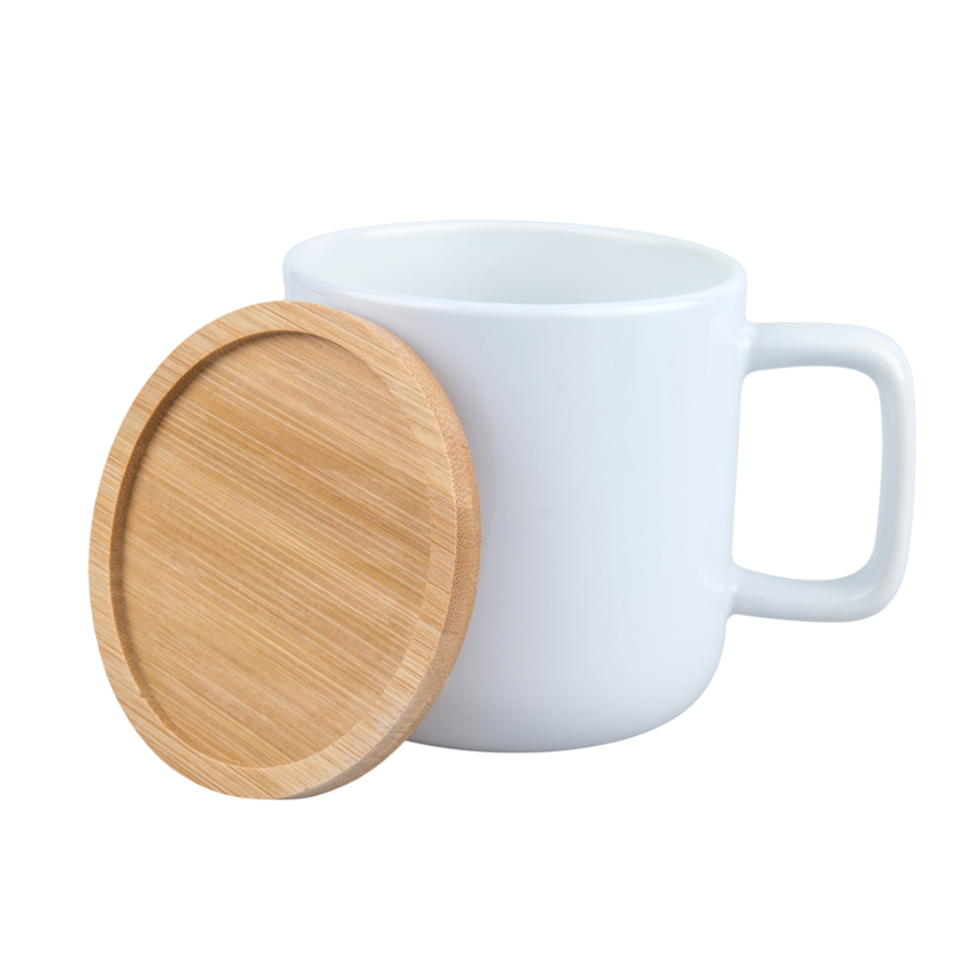 Sublimation mug - with bamboo lid/coaster