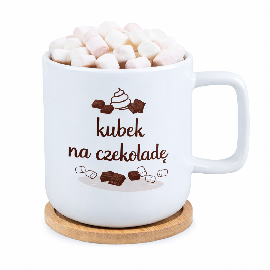 Sublimation mug - with bamboo lid/coaster