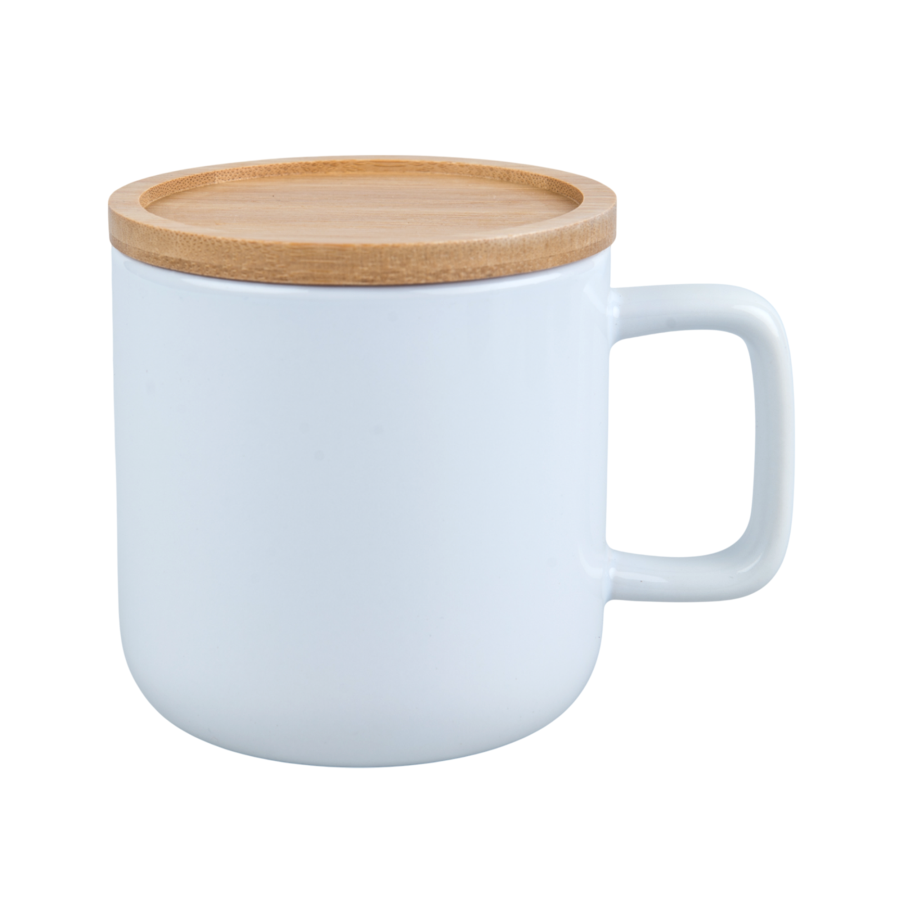 Sublimation mug - with bamboo lid/coaster