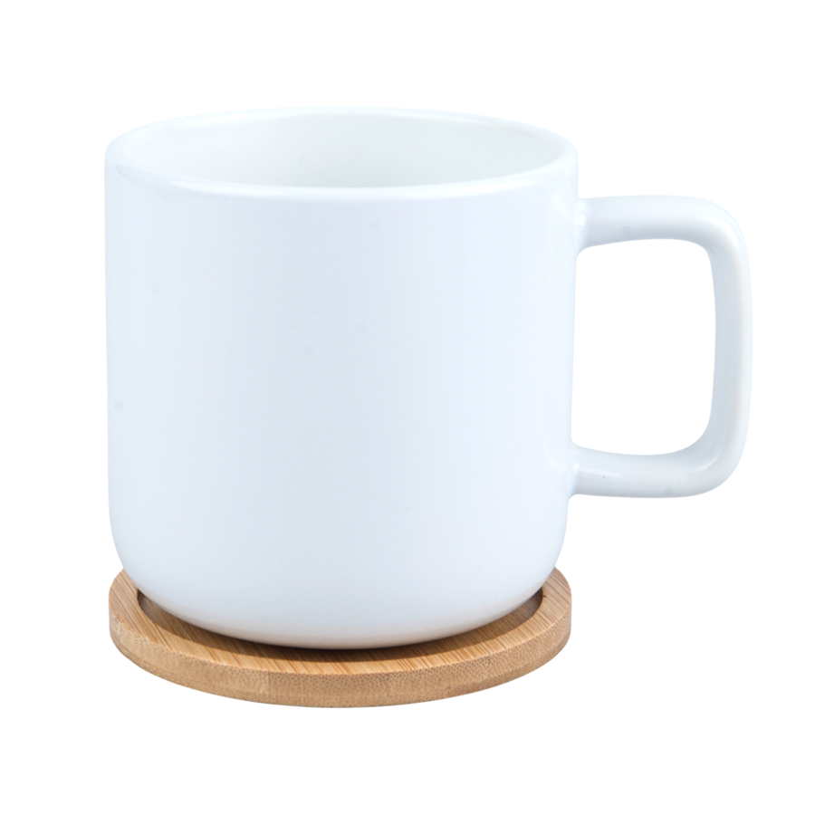 Sublimation mug - with bamboo lid/coaster