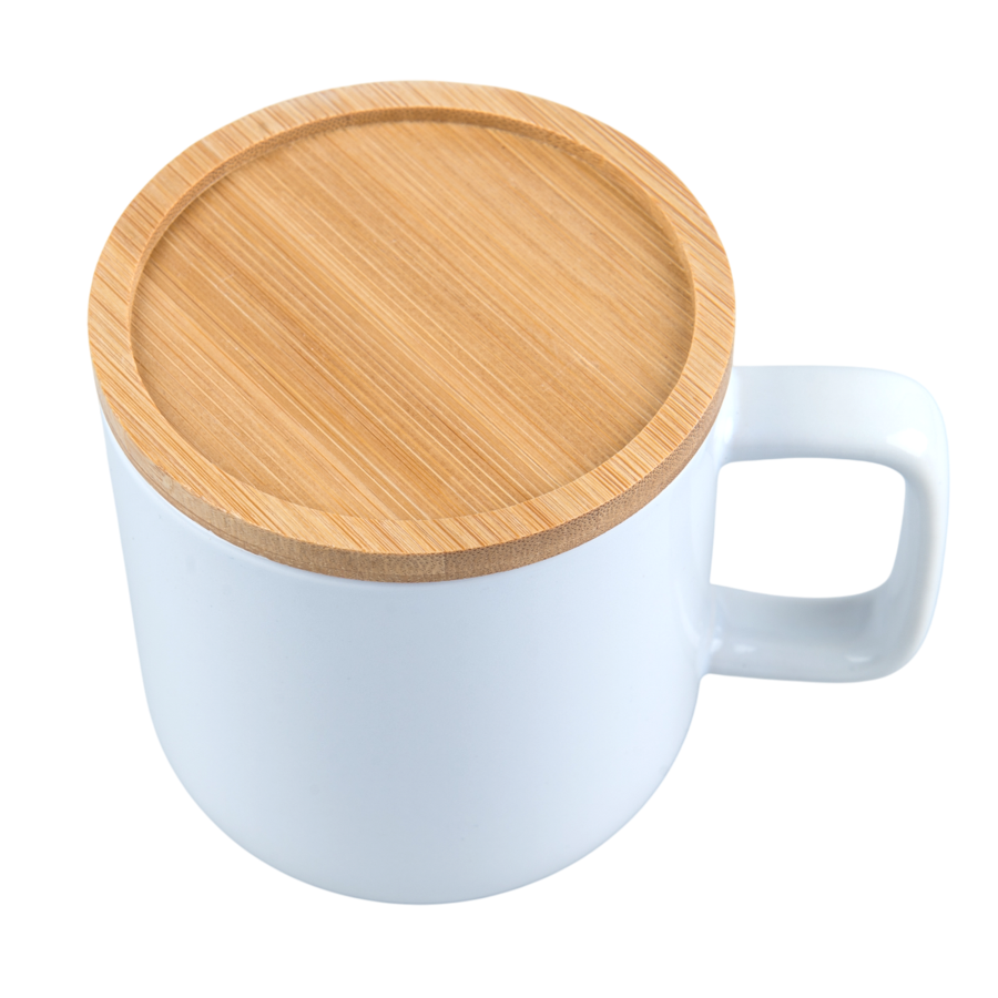 Sublimation mug - with bamboo lid/coaster