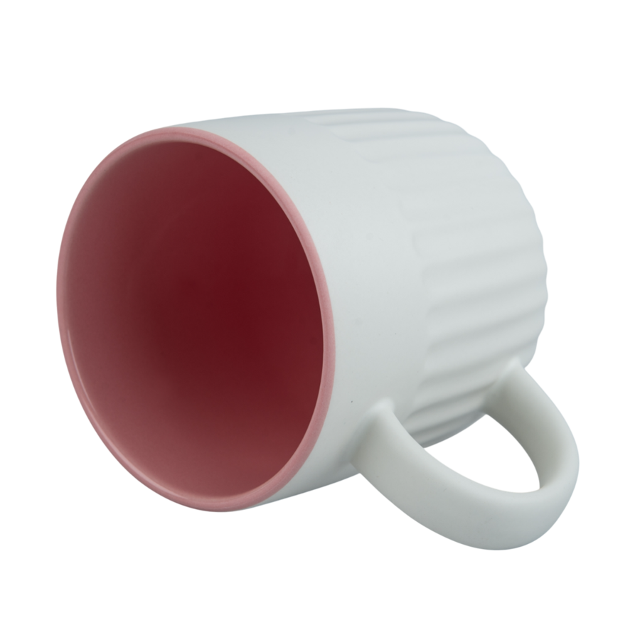 Sublimation Mug - Ribbed Surface, Coloured Inner