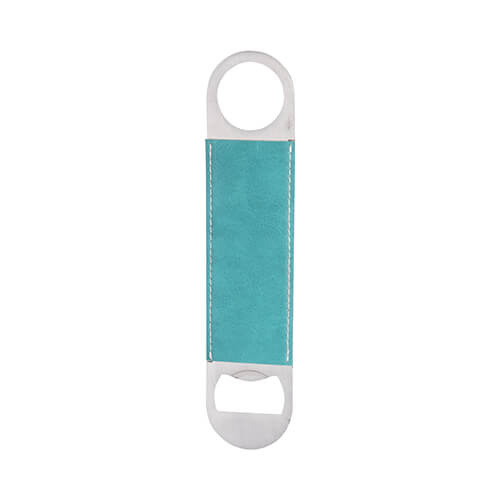 Metal bottle opener made of steel and eco-leather for sublimation