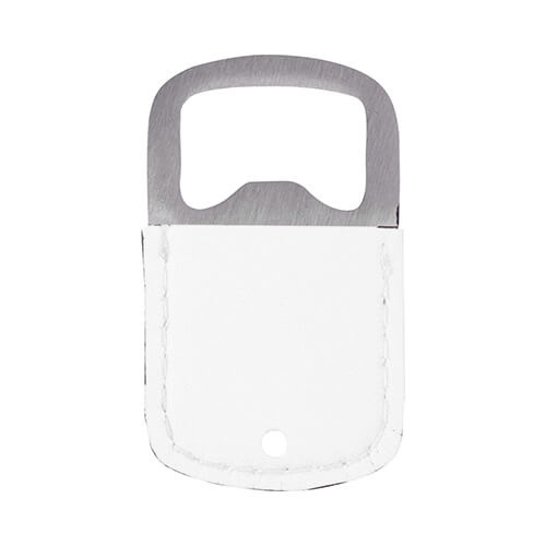 Metal bottle opener made of steel and eco-leather for sublimation