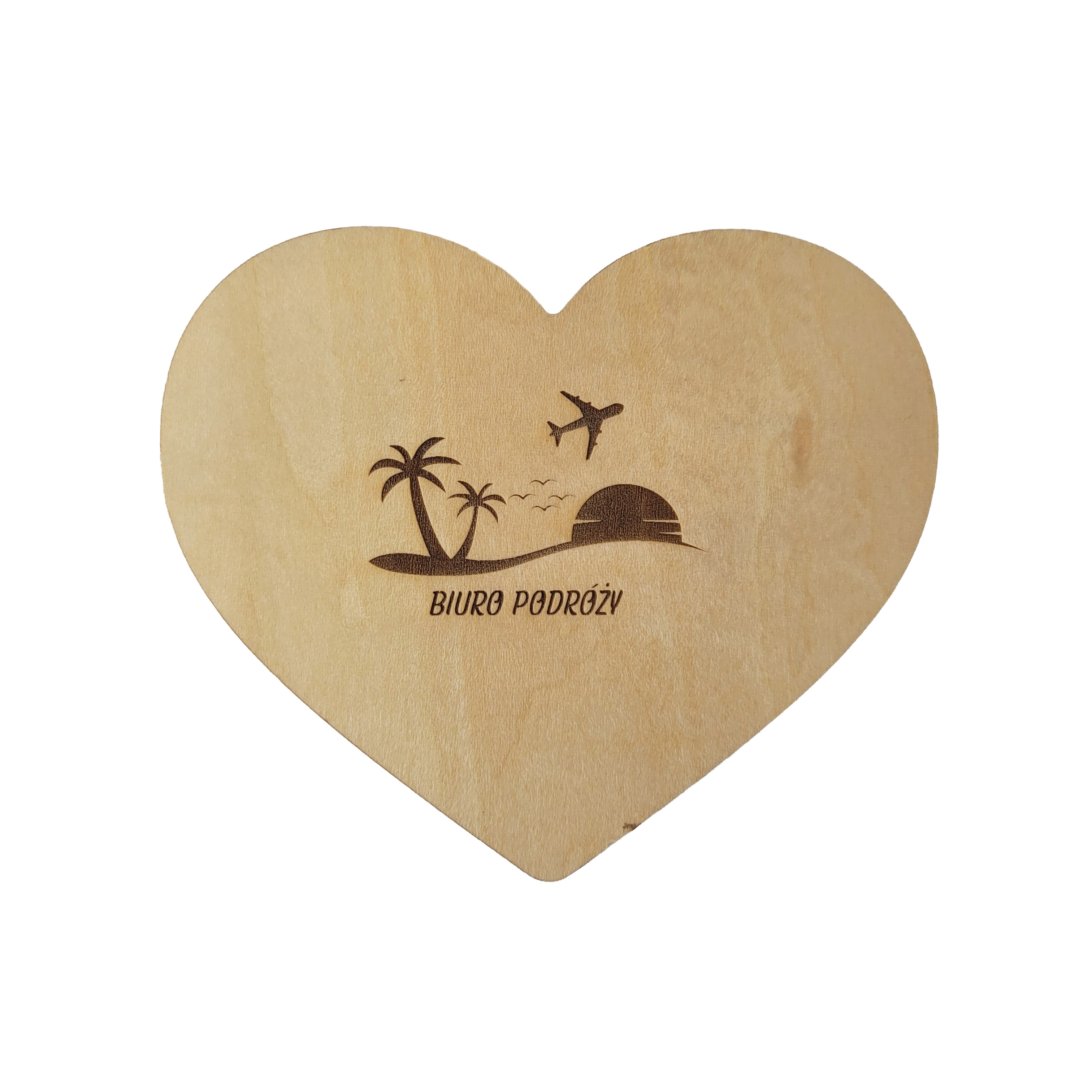 Plywood mugs pad for sublimation and engraving - heart