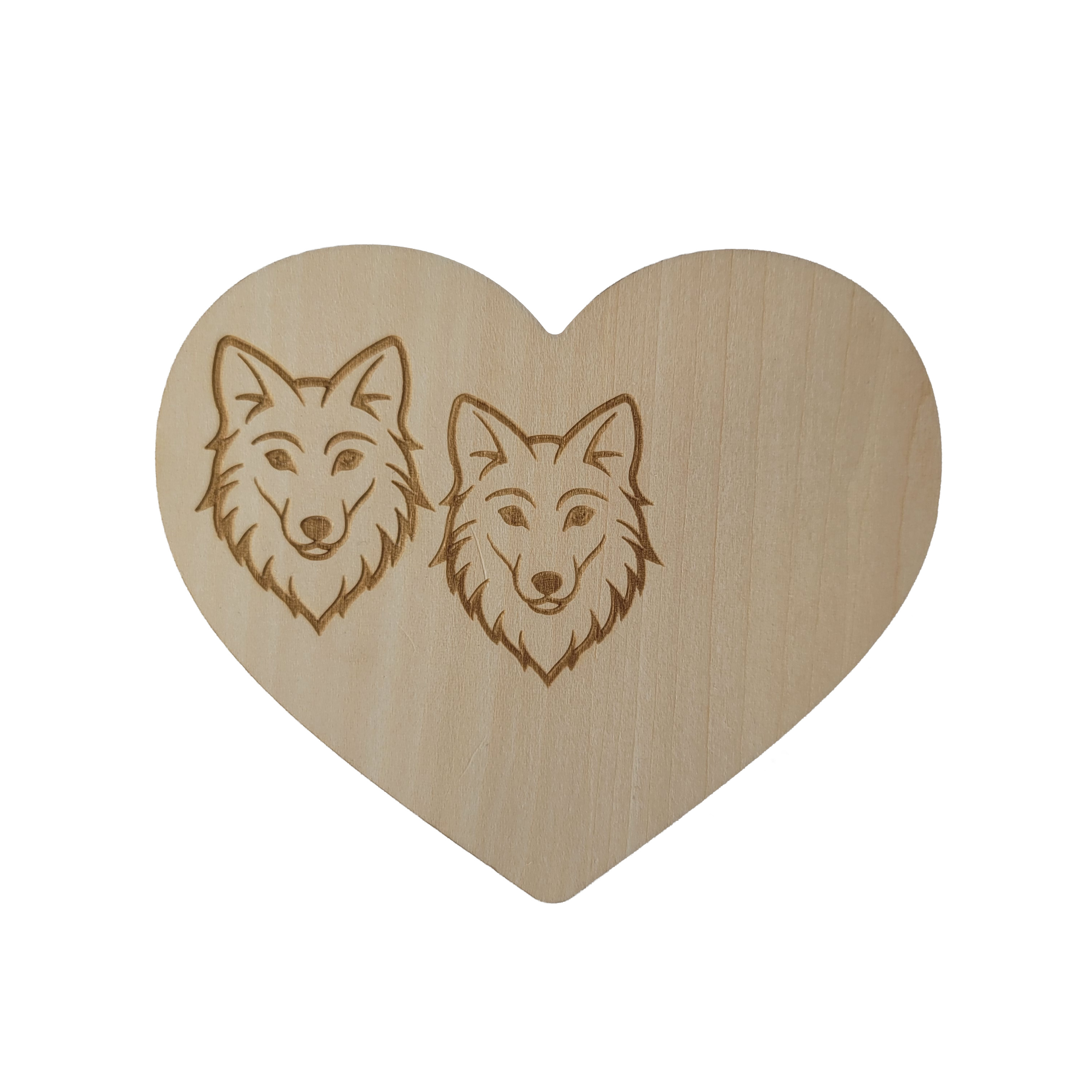 Plywood mugs pad for sublimation and engraving - heart