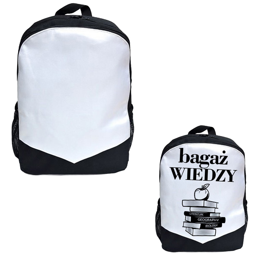Backpack with white area for sublimation