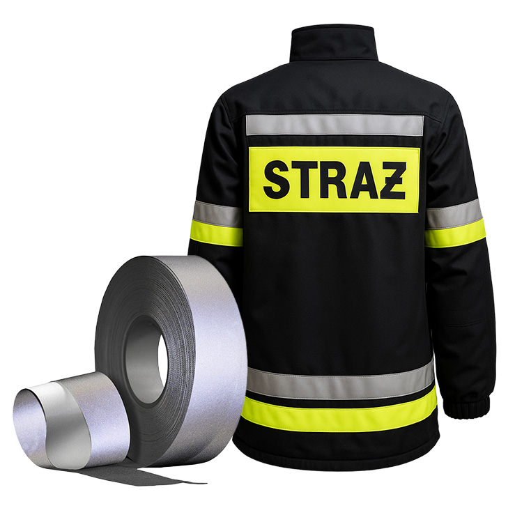 Reflective fireproof tape for sewing in