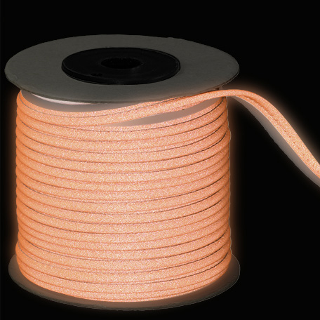 Flexible reflective sewn in edging