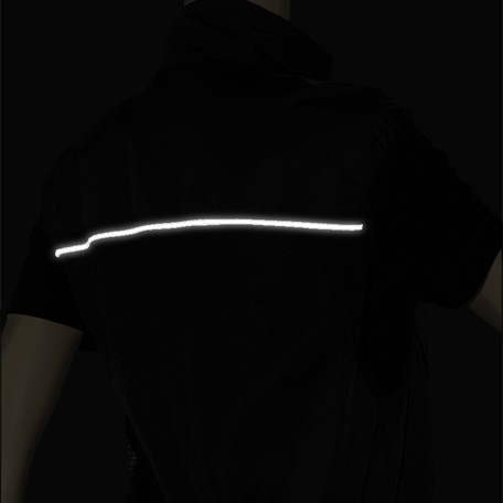 Flexible reflective sewn in edging