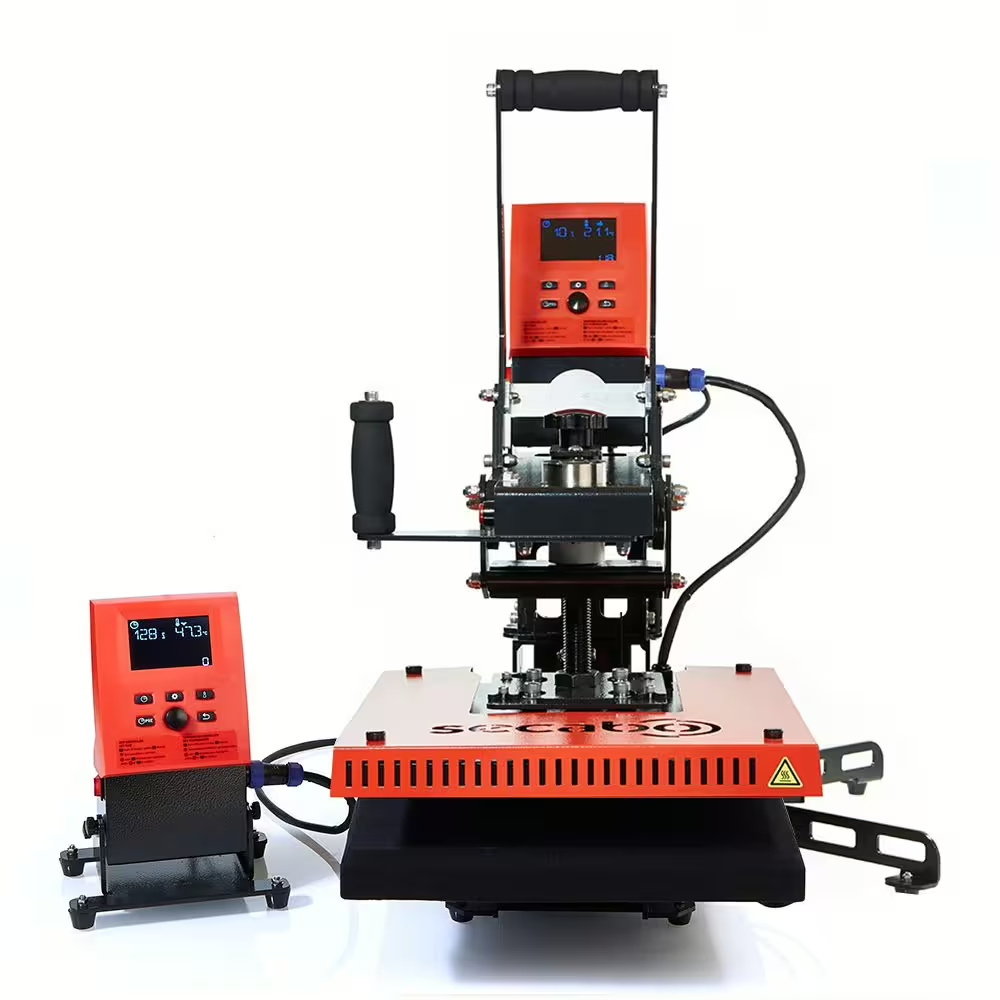 TS7 THE BEAST Secabo with Bluetooth - transfer heat press for flat surfaces with a heated lower plate, swing type