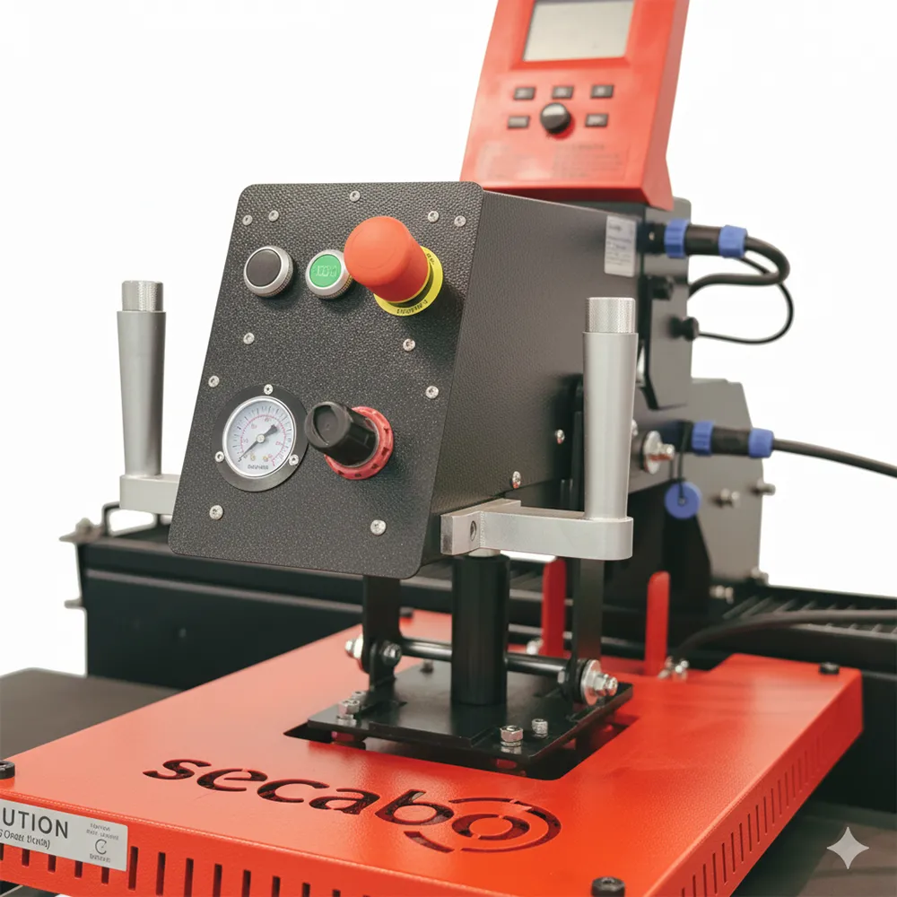 TPD7 SMART Secabo - double-plate pneumatic heat press for flat surfaces