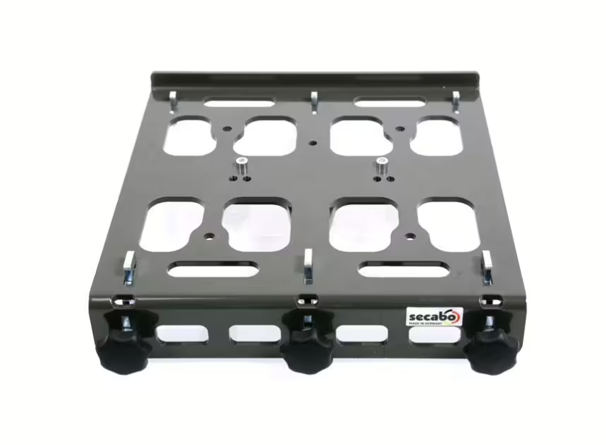 Quick plate change system for Secabo presses TC5, TC7, TS7, TS5, BEAST, TPS7