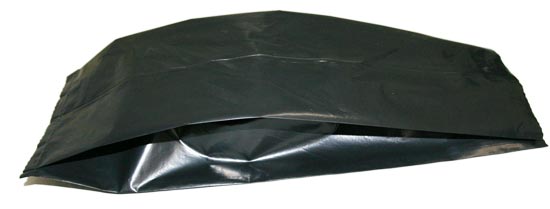 Black foil bag. non-sticks