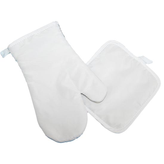 Kitchen and oven glove for sublimation Colour: white