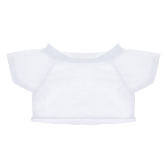 Beige teddy bear with a white T-shirt suitable for printing