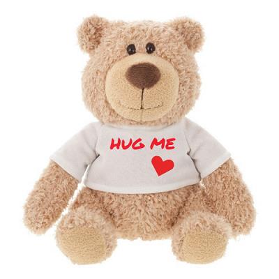 Beige teddy bear with a white T-shirt for sublimation