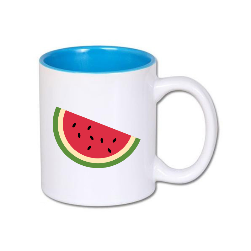 Inside color outside white sublimation mug