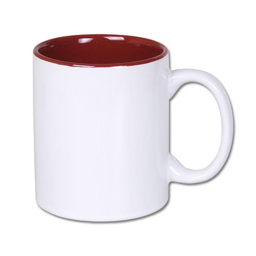 Inside color outside white sublimation mug