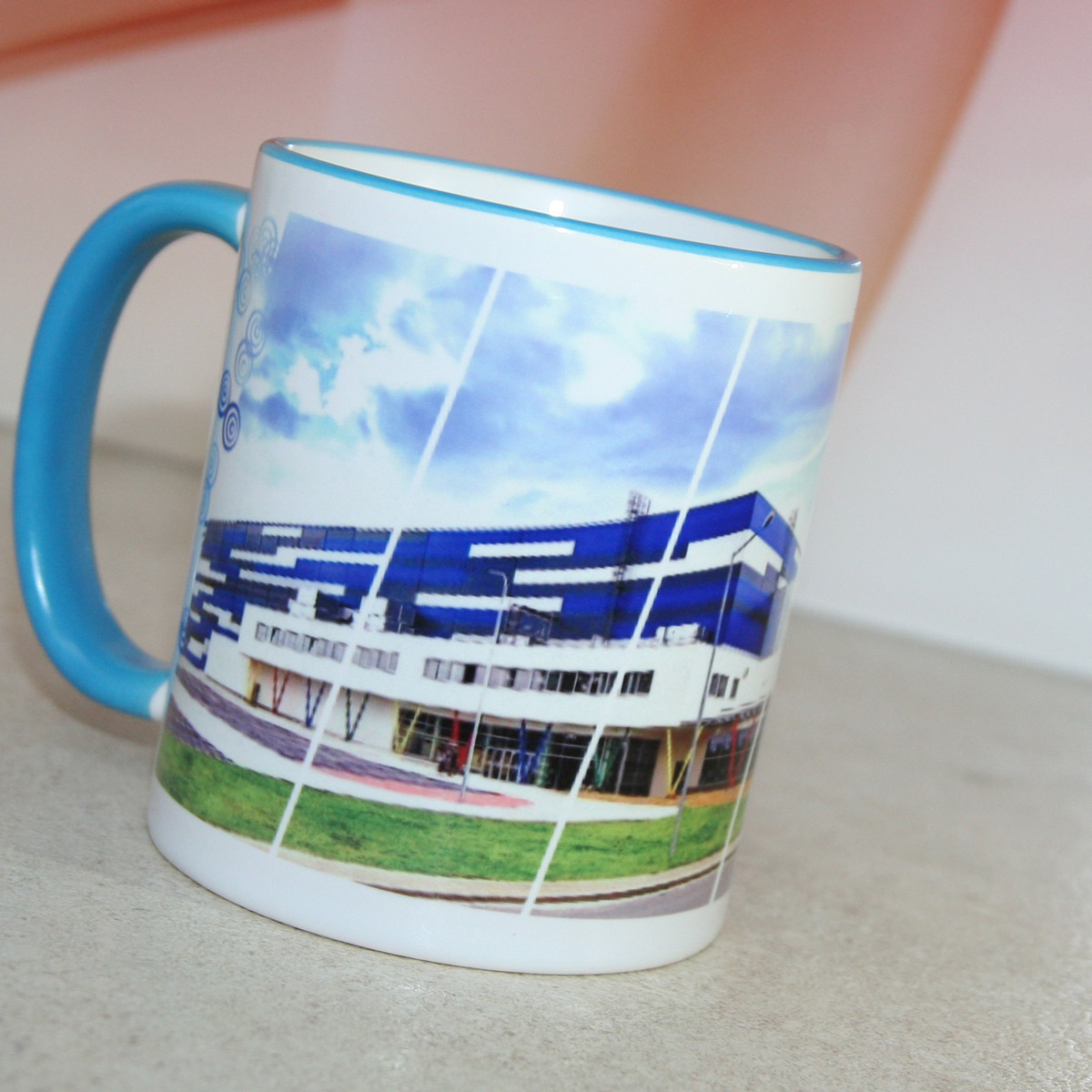 Color handle sublimation mug