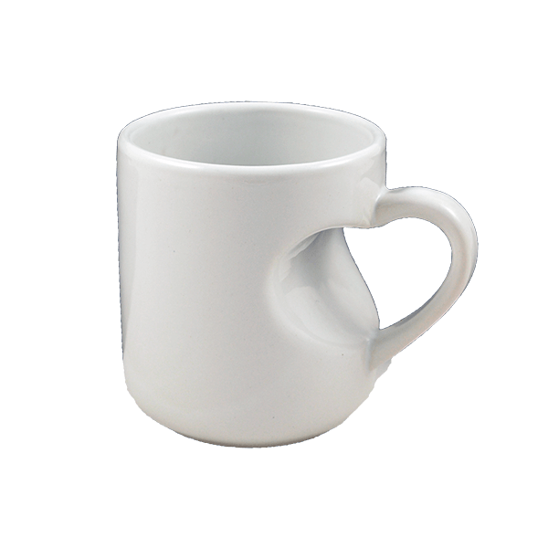 Sublimation mug with heart shape handle