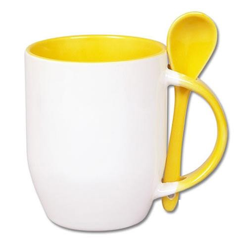 Mug for sublimation printout with spoon