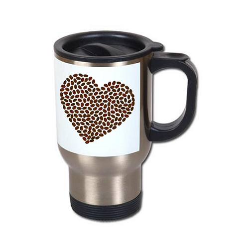 Thermal mug for sublimation with white field