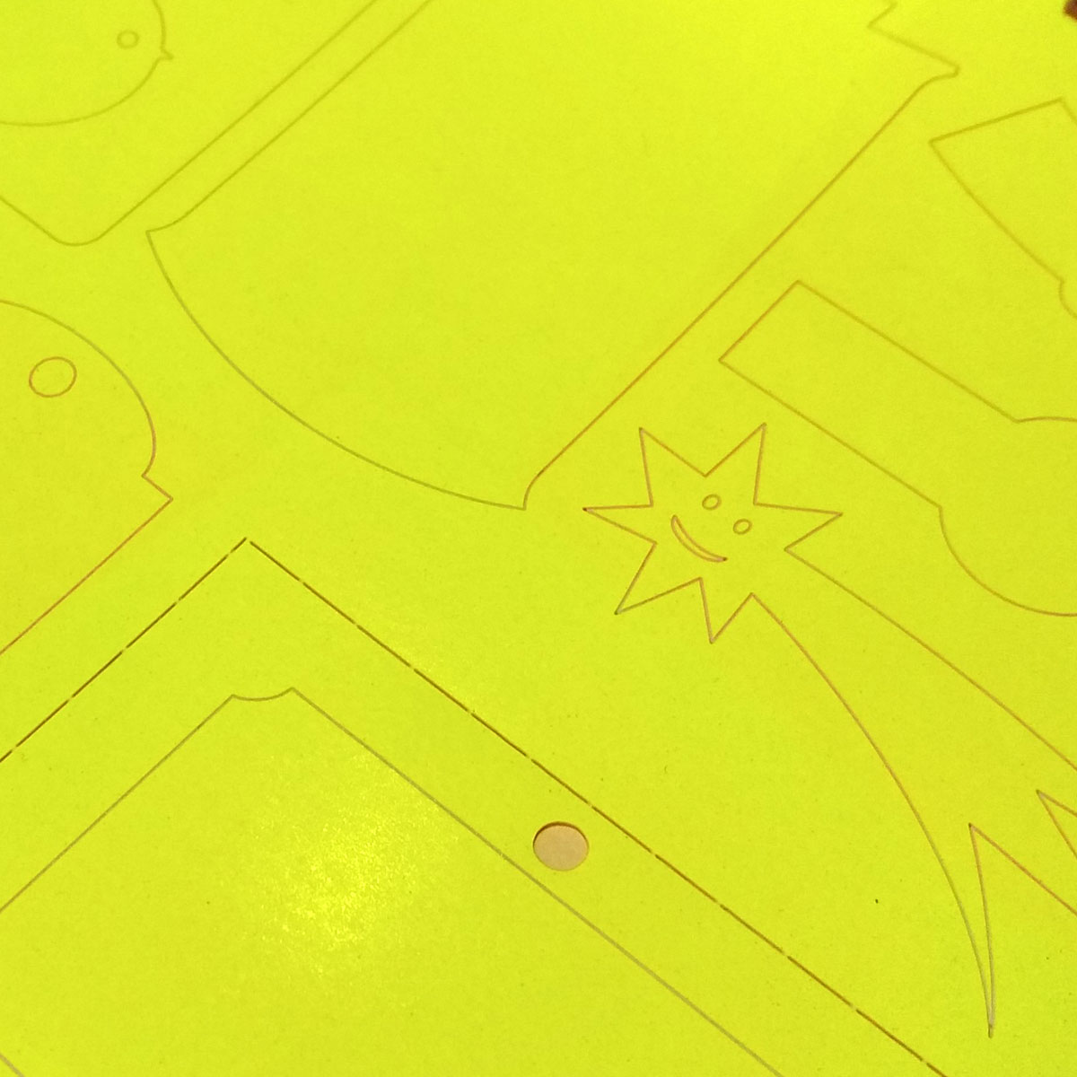 Self-adhesive fluorescent yellow paper for laser printers and copiers